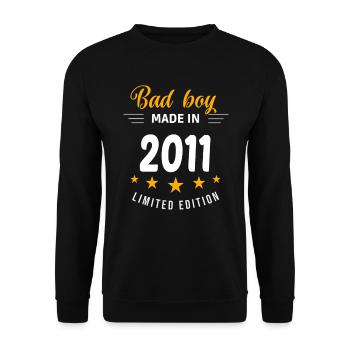 Bad Boy aus dem Jahr 2011 - Unisex Pullover - Schwarz - Vorne - Alina (178cm) & Michal (187cm)