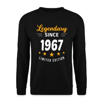 Legendär seit 1967 - Unisex Pullover - Schwarz - Vorne - Alina (178cm) & Michal (187cm)