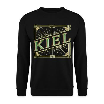 Kiel Allemagne City Police Vintage Rétro - Sweat-shirt Unisexe - noir - Devant - Alina (178cm) & Michal (187cm)