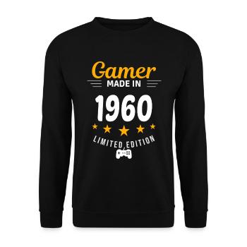 Gamer aus dem Jahr 1960 - Unisex Pullover - Schwarz - Vorne - Alina (178cm) & Michal (187cm)