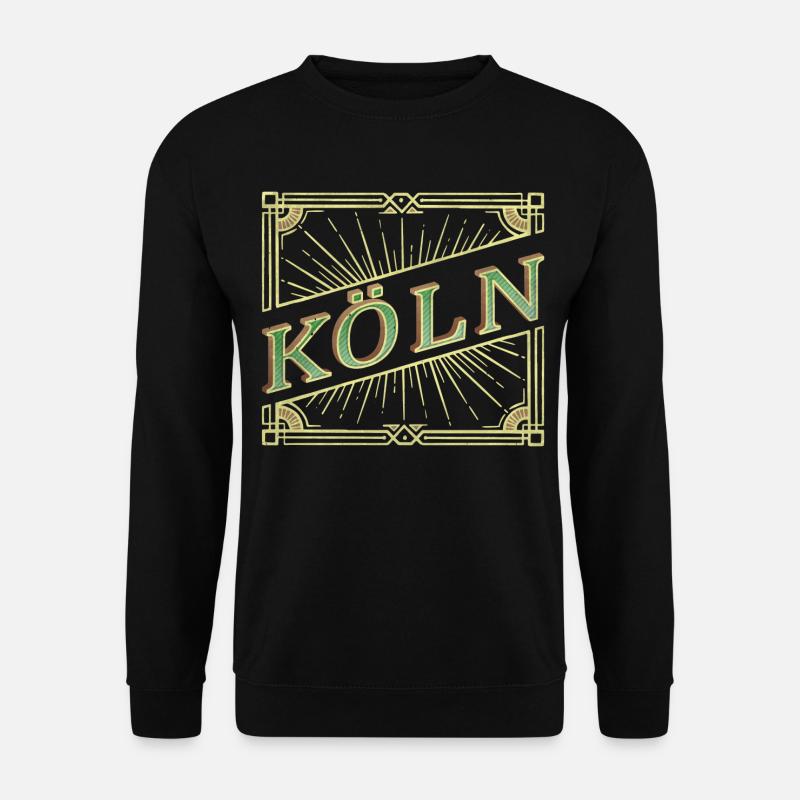Köln Deutschland Stadt Schrift Vintage Retro - Unisex Pullover - Schwarz