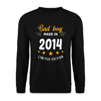 Bad Boy aus dem Jahr 2014 - Unisex Pullover - Schwarz - Vorne - Alina (178cm) & Michal (187cm)