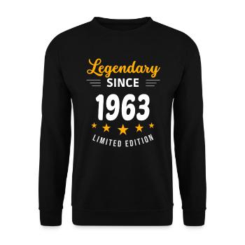 Legendär seit 1963 - Unisex Pullover - Schwarz - Vorne - Alina (178cm) & Michal (187cm)