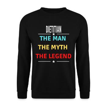 Der Mann Der Mythos Die Legende ERNÄHRUNGSBERATER - Unisex Pullover - Schwarz - Vorne - Alina (178cm) & Michal (187cm)