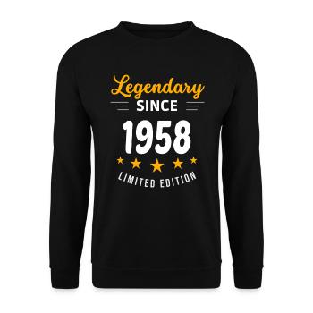 Legendary since 1958 - Unisex Sweatshirt - black - Front - Alina (178cm) & Michal (187cm)