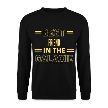 Le meilleur ami de tous les temps dans la galaxie - Sweat-shirt Unisexe - noir - Devant - Alina (178cm) & Michal (187cm)