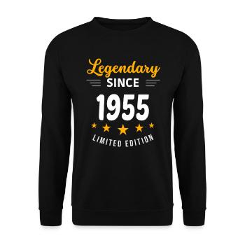 Légendaire depuis 1955 - Sweat-shirt Unisexe - noir - Devant - Alina (178cm) & Michal (187cm)