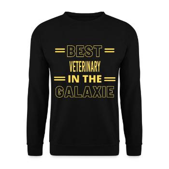 Best Ever IN THE GALAXIE VETERINARY - Unisex Sweatshirt - black - Front - Alina (178cm) & Michal (187cm)
