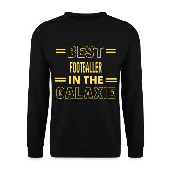 Der beste jemals IN THE GALAXIE FOOTBALLER - Unisex Pullover - Schwarz - Vorne - Alina (178cm) & Michal (187cm)