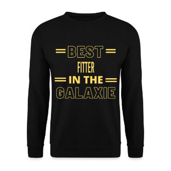 Le meilleur de tous les temps dans la galaxie fitter - Sweat-shirt Unisexe - noir - Devant - Alina (178cm) & Michal (187cm)