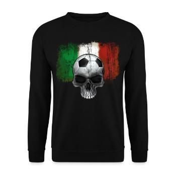 Italien Fußballfan - Unisex Pullover - Schwarz - Vorne - Alina (178cm) & Michal (187cm)