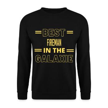 Le meilleur pompier de tous les temps dans la galaxie - Sweat-shirt Unisexe - noir - Devant - Alina (178cm) & Michal (187cm)