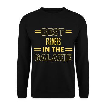 Meilleur fermier de tous les temps DANS LA GALAXIE - Sweat-shirt Unisexe - noir - Devant - Alina (178cm) & Michal (187cm)