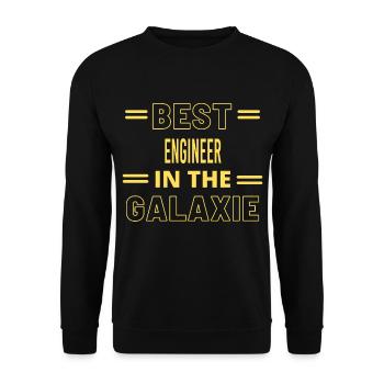 Das Beste aller Zeiten IN THE GALAXIE ENGINEER - Unisex Pullover - Schwarz - Vorne - Alina (178cm) & Michal (187cm)
