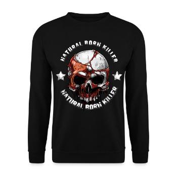 Natural Born Killer - Crâne - Sweat-shirt Unisexe - noir - Devant - Alina (178cm) & Michal (187cm)