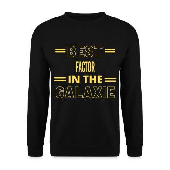 Le meilleur de tous les temps dans le facteur galaxie - Sweat-shirt Unisexe - noir - Devant - Alina (178cm) & Michal (187cm)