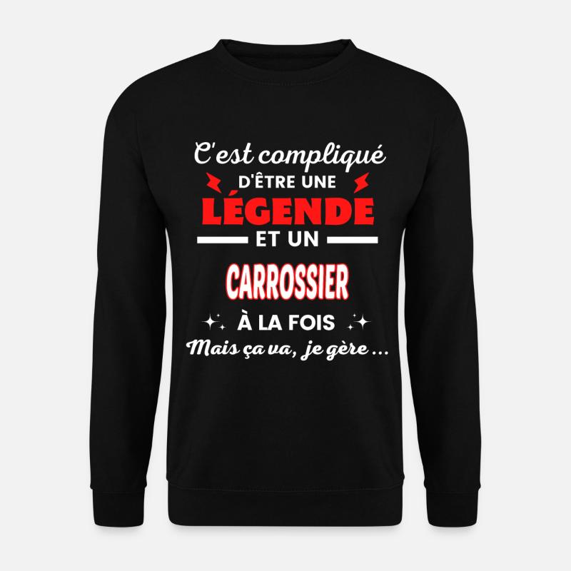 C'est compliqué phrase drôle CARROSSIER - Sweat-shirt Unisexe - noir