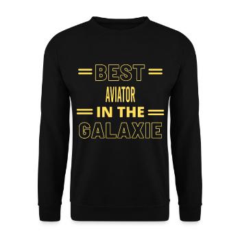 Best Ever IN THE GALAXIE AVIATOR - Unisex Sweatshirt - black - Front - Alina (178cm) & Michal (187cm)