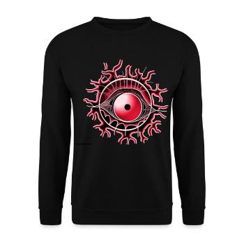 Eye red - Unisex Sweatshirt - black - Front - Alina (178cm) & Michal (187cm)