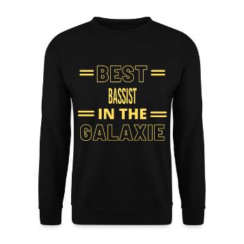 Best Ever IN THE GALAXIE BASSIST - Unisex Sweatshirt - black - Front - Alina (178cm) & Michal (187cm)