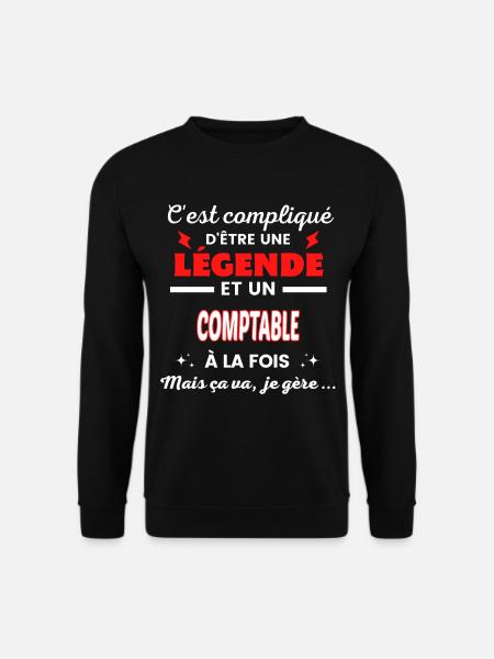 C'est compliqué phrase drôle COMPTABLE - Sweat-shirt Unisexe - noir