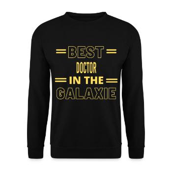 Best Ever IN THE GALAXIE DOCTOR - Unisex Sweatshirt - black - Front - Alina (178cm) & Michal (187cm)