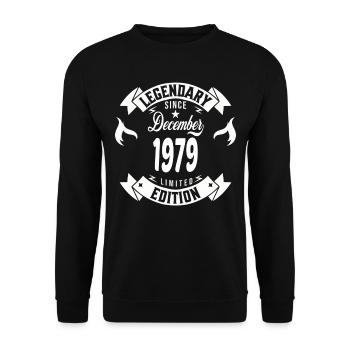 Legendary since december 1979 - Unisex Sweatshirt - black - Front - Alina (178cm) & Michal (187cm)