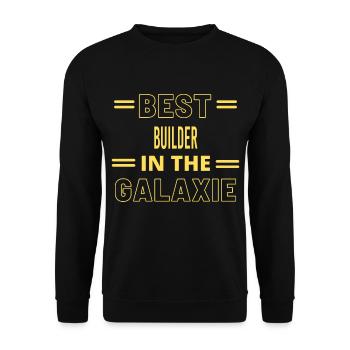 Best Ever IN THE GALAXIE BUILDER - Unisex Sweatshirt - black - Front - Alina (178cm) & Michal (187cm)