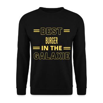 Das Beste aller Zeiten IM GALAXIE BURGER - Unisex Pullover - Schwarz - Vorne - Alina (178cm) & Michal (187cm)