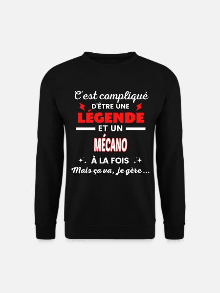 C'est compliqué phrase drôle MÉCANO - Sweat-shirt Unisexe - noir