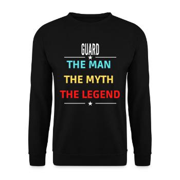 The Man The Myth The Legend GUARD - Sweat-shirt Unisexe - noir - Devant - Alina (178cm) & Michal (187cm)
