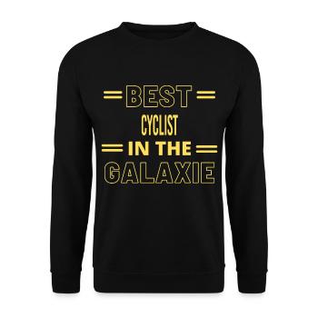 Best Ever IN THE GALAXIE CYCLIST - Unisex Sweatshirt - black - Front - Alina (178cm) & Michal (187cm)