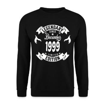 Legendär seit Dezember 1999 - Unisex Pullover - Schwarz - Vorne - Alina (178cm) & Michal (187cm)