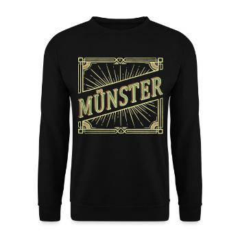 Münster Allemagne City Font Vintage Retro - Sweat-shirt Unisexe - noir - Devant - Alina (178cm) & Michal (187cm)