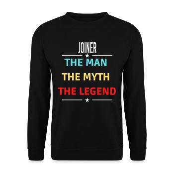 The Man The Myth The Legend JOINER - Unisex Sweatshirt - black - Front - Alina (178cm) & Michal (187cm)
