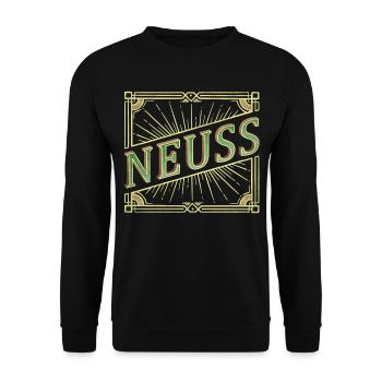 Neuss Allemagne City Font Vintage Rétro - Sweat-shirt Unisexe - noir - Devant - Alina (178cm) & Michal (187cm)