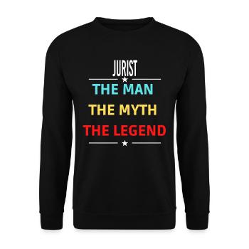 The Man The Myth The Legend JURIST - Unisex Sweatshirt - black - Front - Alina (178cm) & Michal (187cm)