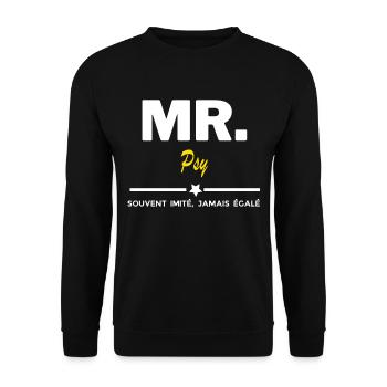 MR. souvent imité, jamais égalé Psy - Sweat-shirt Unisexe - noir - Devant - Alina (178cm) & Michal (187cm)