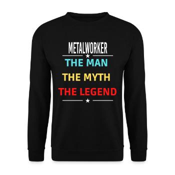 The Man The Myth The Legend METALWORKER - Unisex Sweatshirt - black - Front - Alina (178cm) & Michal (187cm)