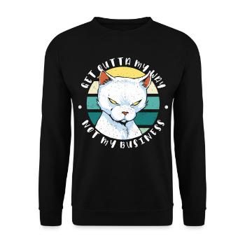 Éloigne-toi de mon chemin, pas de mon problème, chat - Sweat-shirt Unisexe - noir - Devant - Alina (178cm) & Michal (187cm)