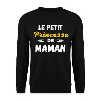 Le prince de maman - Sweat-shirt Unisexe - noir - Devant - Alina (178cm) & Michal (187cm)