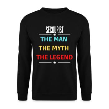 L’homme Le mythe La légende SECOURIST - Sweat-shirt Unisexe - noir - Devant - Alina (178cm) & Michal (187cm)