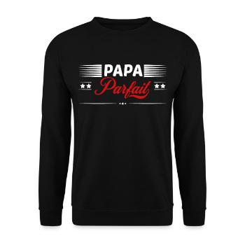 Papa parfait - Sweat-shirt Unisexe - noir - Devant - Alina (178cm) & Michal (187cm)