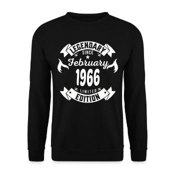 Légendaire depuis février 1966 - Sweat-shirt Unisexe - noir - Devant - Alina (178cm) & Michal (187cm)
