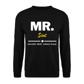 MR. souvent imité, jamais égalé Scout - Sweat-shirt Unisexe - noir - Devant - Alina (178cm) & Michal (187cm)