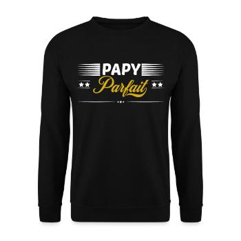 Papy parfait - Sweat-shirt Unisexe - noir - Devant - Alina (178cm) & Michal (187cm)