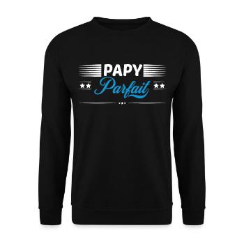 Papy parfait - Sweat-shirt Unisexe - noir - Devant - Alina (178cm) & Michal (187cm)