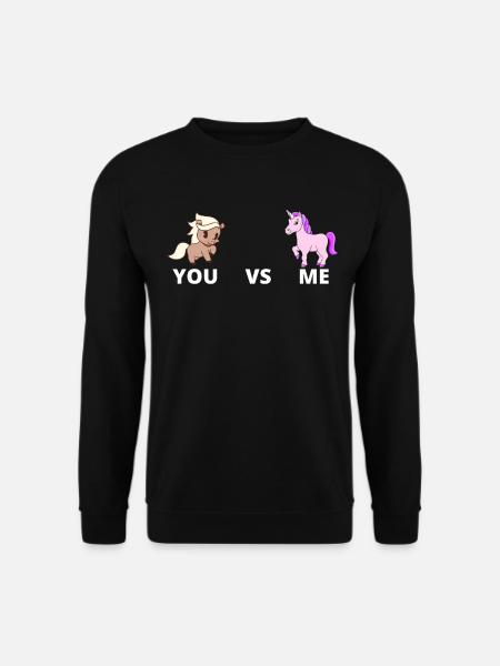 You Versus Me HORSE UNICORN - Unisex Sweatshirt - black