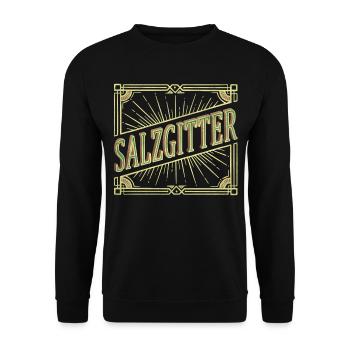 Salzgitter Allemagne City Font Vintage Retro - Sweat-shirt Unisexe - noir - Devant - Alina (178cm) & Michal (187cm)