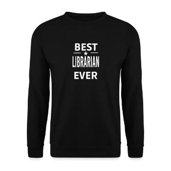 Best Ever LIBRARIAN - Unisex Sweatshirt - black - Front - Alina (178cm) & Michal (187cm)